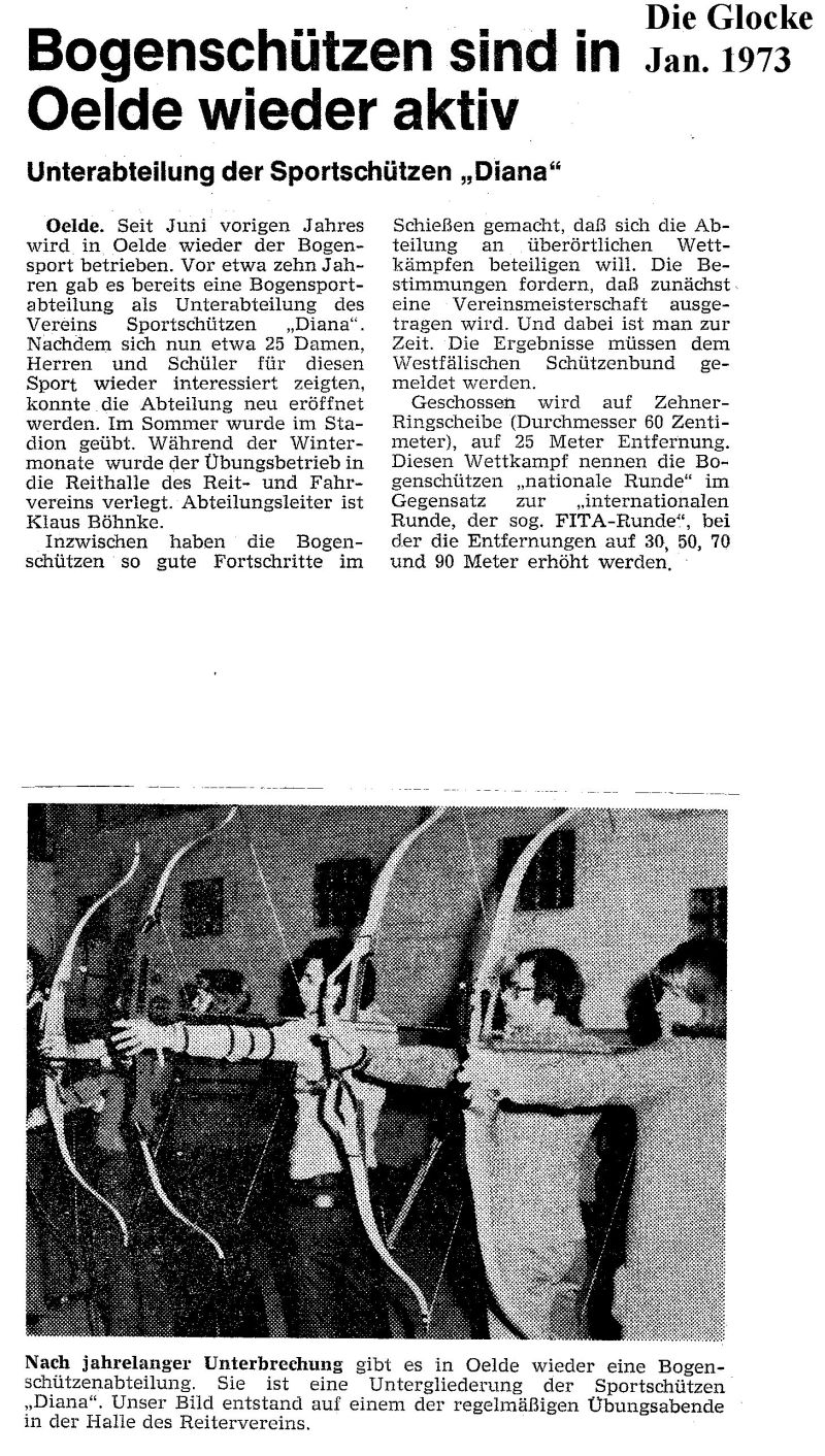 Zeitundsbericht vom Januar 1973